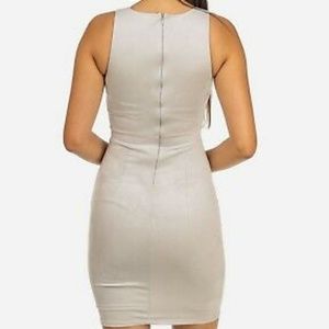 Dresses - Elegant Grey Sleeveless Lace up Neckline Velvet Dresses - Elegant Grey Sleeveless Lace up Neckline Velvet